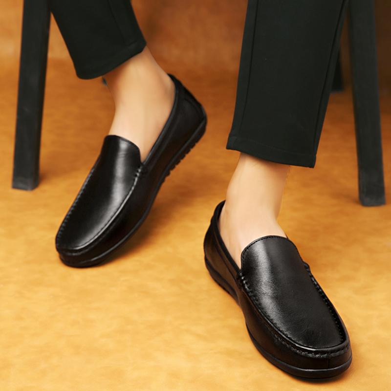 Fashion Men's Shoes slip on Genuine Leather Loafers Mens Shoes outdoor Casual New Designer Driving High Quality moccasins