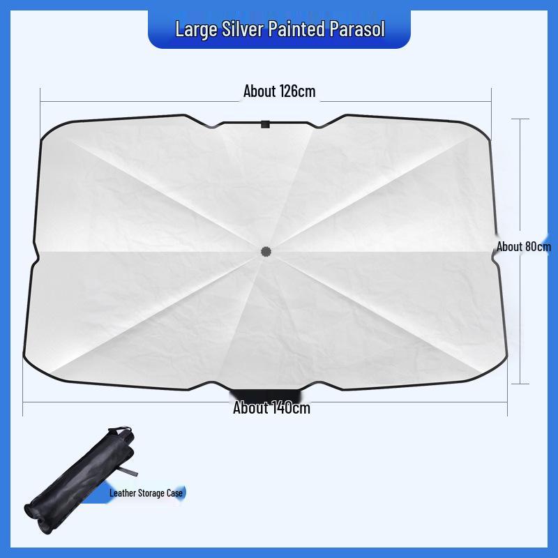 Retractable Car Windshield Sunshade: Folding Sun Protection & Heat Insulation.