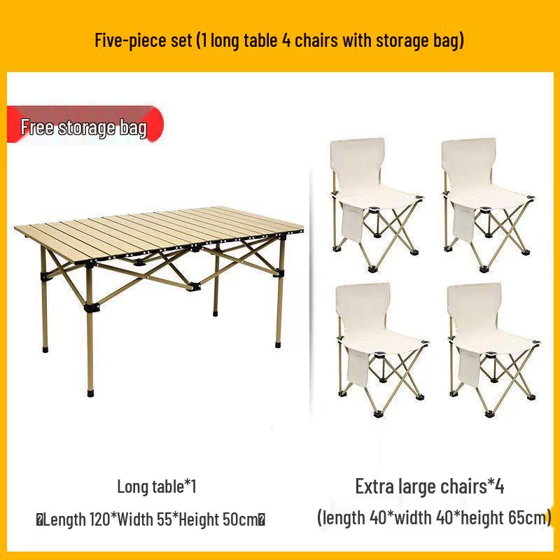 Portable Outdoor Folding Table and Chair Set - Perfect for Camping, Picnic, Patio, and BBQ