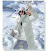 Women's Long Over-the-Knee Down Jacket - 2025 Winter Korean Style, Loose Fit, Thick White Duck Down, Mid-Length Coat for Couples