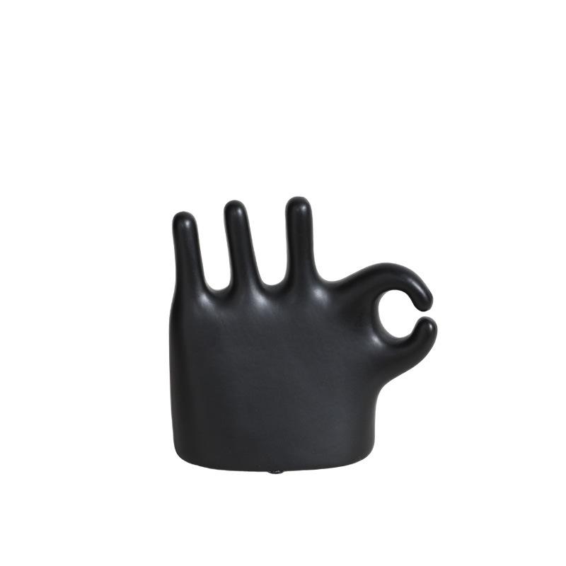 Ceramiczny Uchwyt na Pierścionek na Palec Ręki Stojak na Biżuterię na Toaletkę Toaletkę Styl Dekoracji Domu Dekoracja Biurka Minimalistyczny Prezent