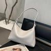 Women's Retro Casual Textured Shoulder Bag: Versatile Solid Color Tote
