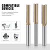 1/4inch Shank Straight Router Bits Woodworking Carving 3 Flute Wood Engraving Milling Cutter Industrial Accessories