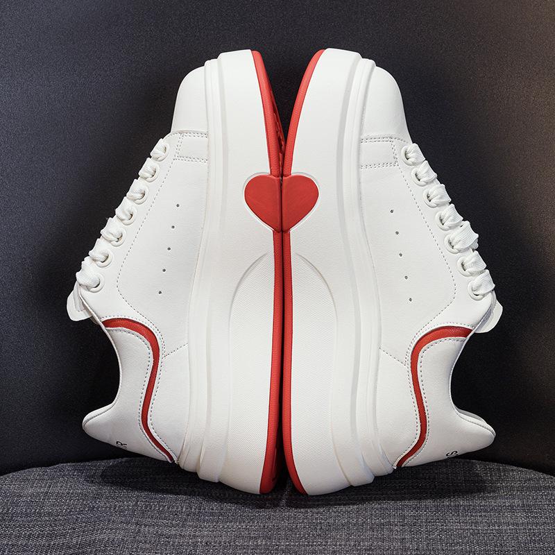 Fashion 6CM Microfiber Leather Boots Spring Summer Women Fashion Chunky Sneaker Vulcanize Autumn Motorcycle Platform Wedge Flats Shoes