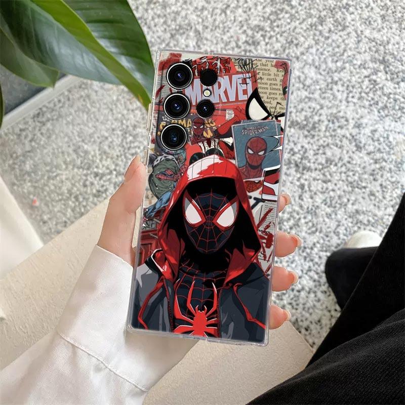 Marvel Spider-Man Comics Transparent Case For Samsung Galaxy S26 S25 Ultra S24 S22 S26 Plus S20 S23 S21 S25 FE 5G Clear Cover