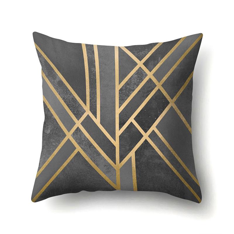 Polyester Pillow Case Decorative Geometric Home Printed Pillow Case Waist Cushion Cover Car Cushion Head Cushion Cover