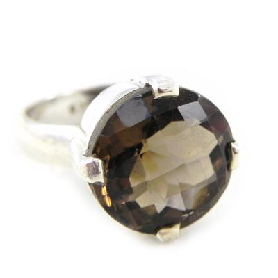 Ασημένιο δαχτυλίδι 'Heaven' Smoky Topaz