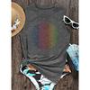 Elegant Vest for Women Gradient Rainbow Mandala Pattern Printed Casual Loose Summer Vest Fashionable Bohemian-style Tops for Commuting, Vacation, and