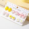 Chirpy Chick Clip-On Earrings Set for Kids 12 Pcs (6 Designs × 2 Pairs)