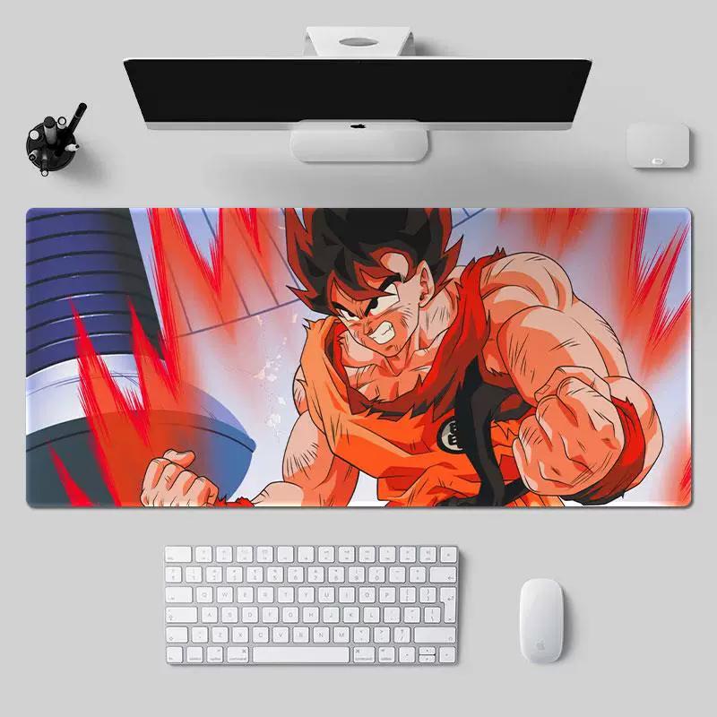 Japanese Dragon Ball Z Leather Mouse Pad Large Son Goku Cartoon Animation Hot Blood Vegeta Turtle Fairy Dragon Animation Table Mat Waterproof