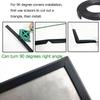 Rubber Edge Trim Black, U Channel PVC Plastic, Metal Sharp Edge Protector Fit For 0.09", Length 10 Feet (3.05 Meter)