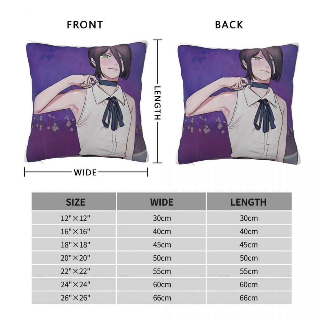 Chainsaw Man Reze Pillowcases Polyester Sofa Anime Manga Cushion Case Creative Decor Pillowcase 40*40