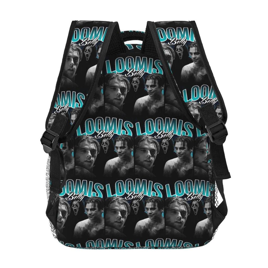 Movie Scream Billy Loomis 90s Design Student Backpack School Bag Hiking Travel Daypack for Boys Girls Bookbag Shoulder Bags
