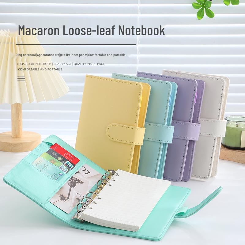Macaron PU Loose-Leaf Notebook for Creative Budget and Financial Planning