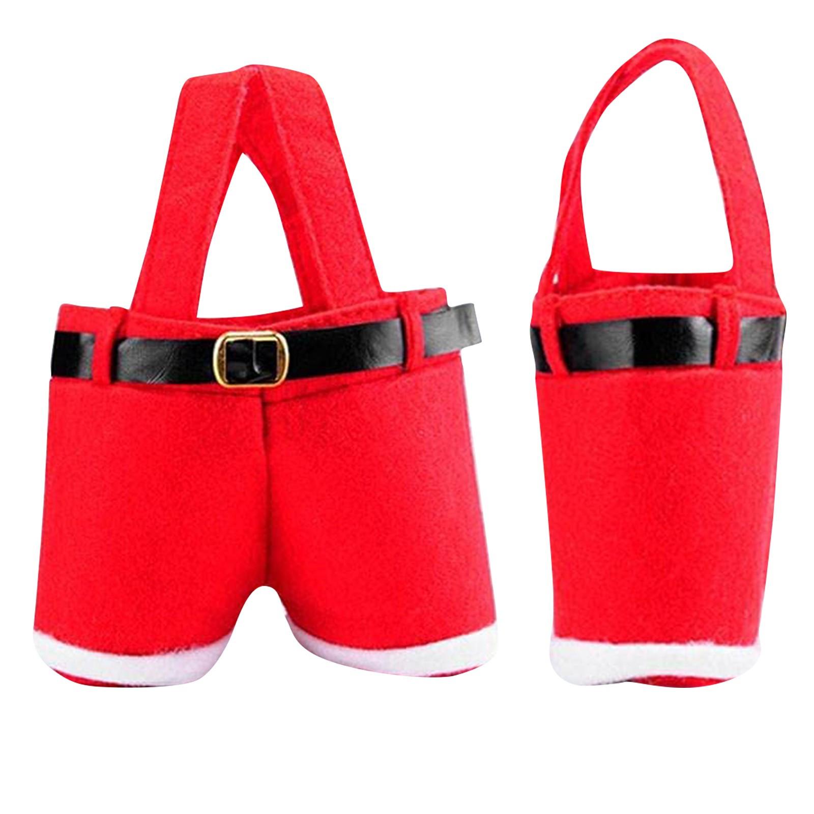 

Creative Bag Santa Pants Bag Cute Bags Stocking Tree Filler Sacks Stocking Xmas Gift Christmas Decorations