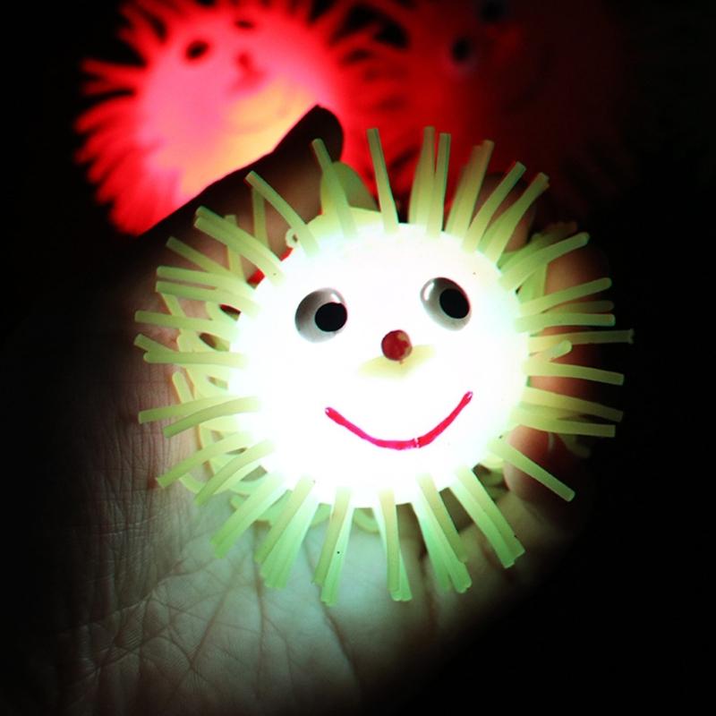 24pcs LED Glowing Balls Valentines Day Card for Kids Classroom Sensory Stress Reduce Bouncy Balls for Boys and Girls