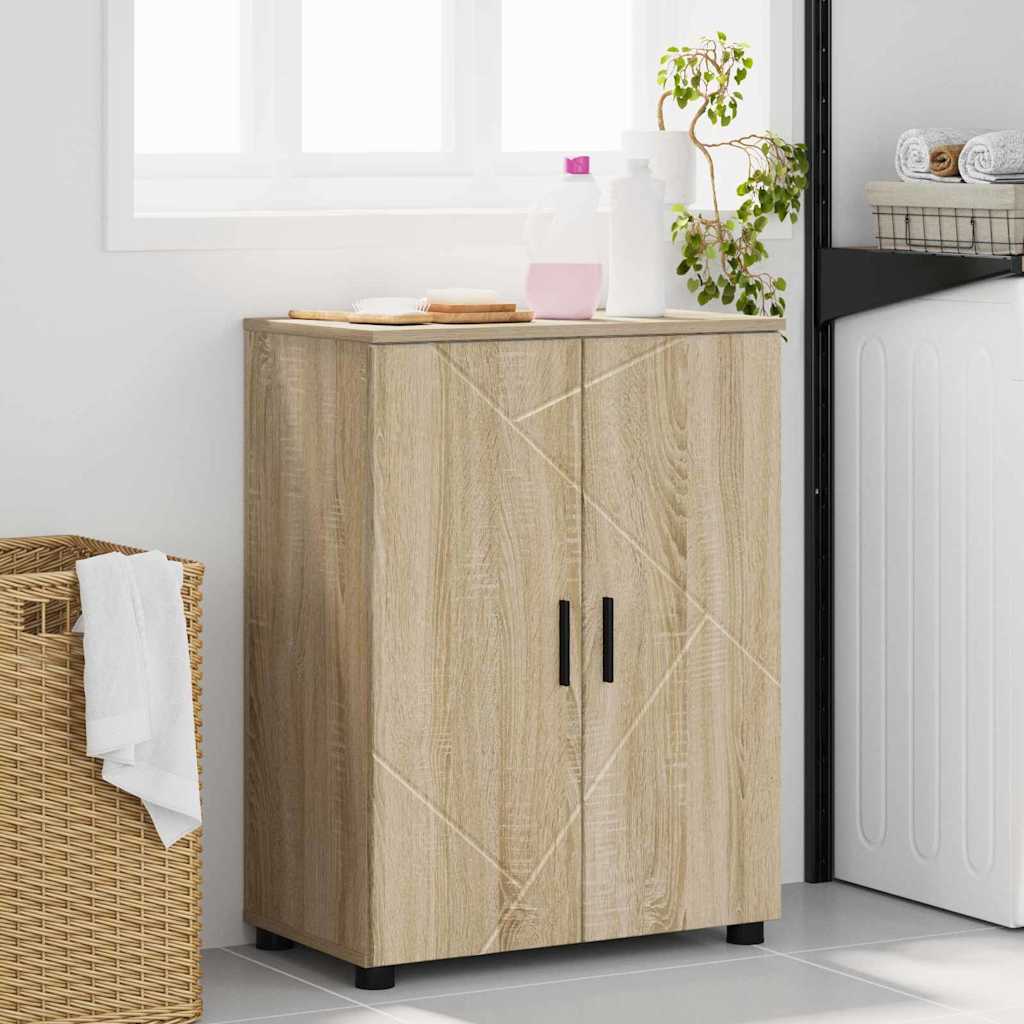 Bathroom Cabinet Sonoma Oak 60 x 35 x 80 cm