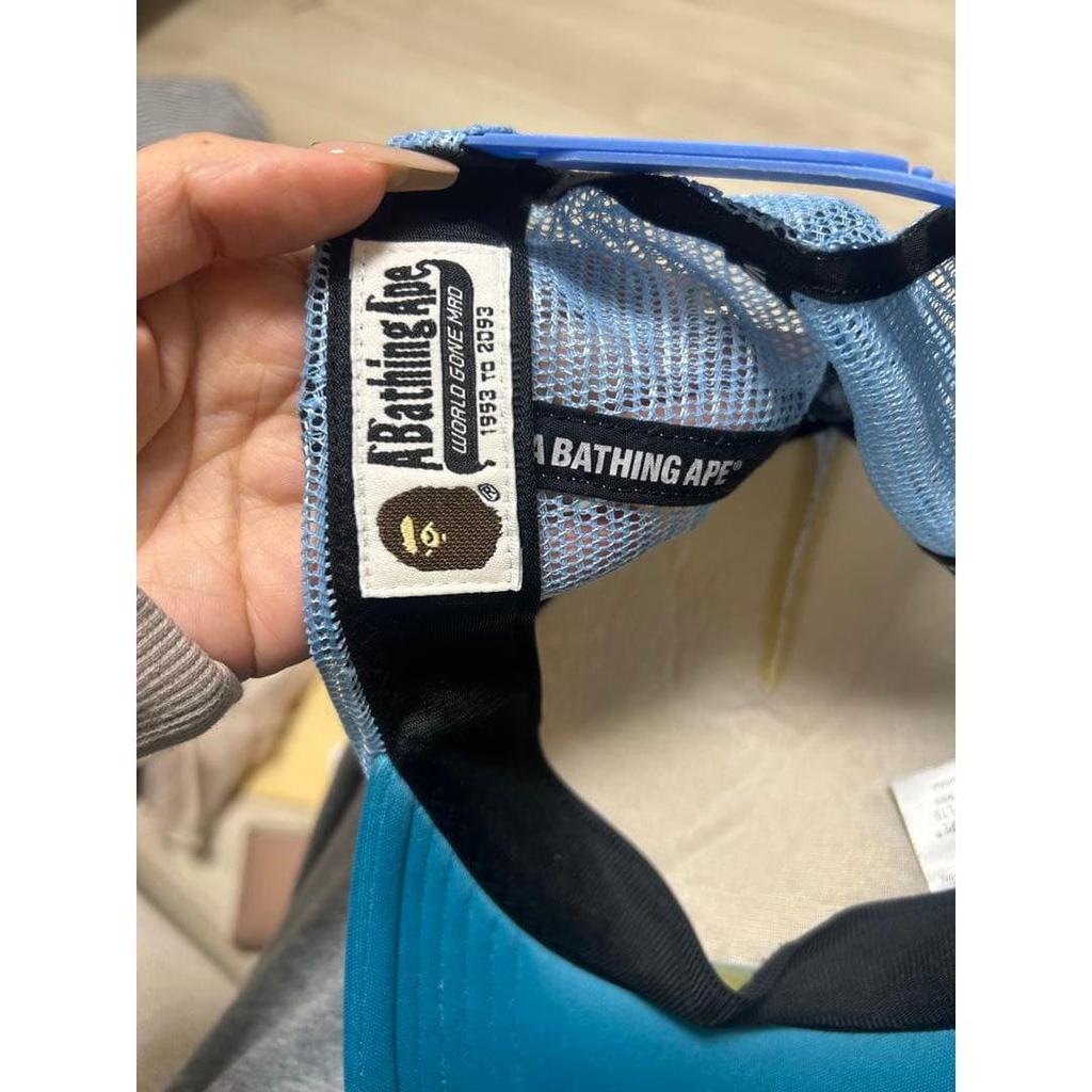 Used Bape Trucker Cap White/Blue