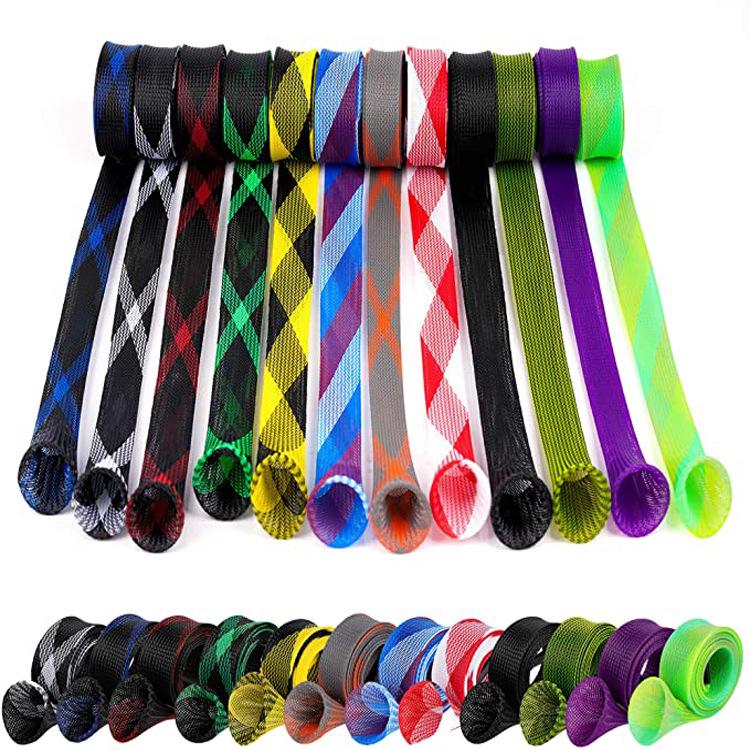 Multicolor Retractable Fishing Rod Bag with Braided Mesh Tube – Telescopic Rod Protective Cover