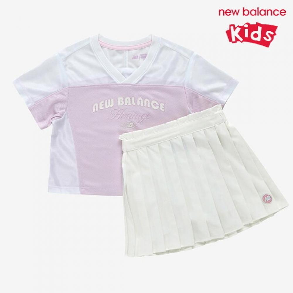 New Balance Half Club Kids Girls Cool Mesh SkirT SeT Up T shirT Nk9yf2122g 10