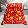 Homewish Rugby Football Duvet Cover Set, Sports Theme Bedding Set, Kids Teens Boys Comforter Cover Set