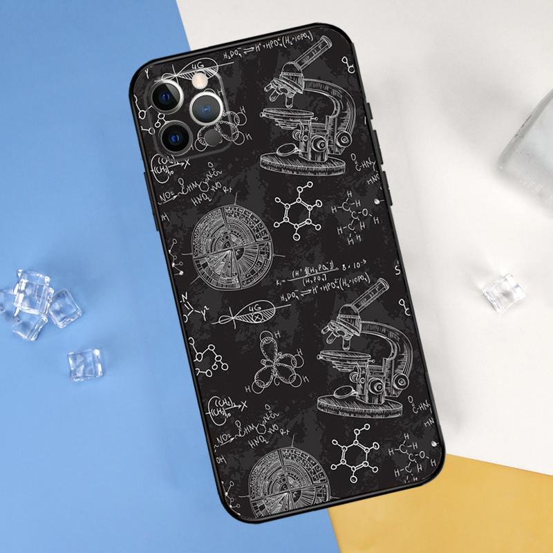 Biology and Chemistry Phone Case For iPhone 16 Pro Max 12 13 Mini 11 14 15 Pro Max XR 16 15 Plus 16e Cover Shell
