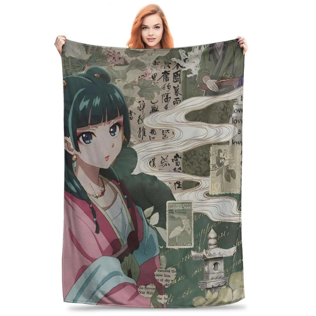 Super Warme Decke The Apothecary Diaries Maomao Aufdruck für den Winter Perfekt für Couch Sessel Sofa Bett Kinderfreundlich