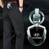 1Pcs Car Emblem Stying Metal Key Rings Shield Shaped Keychain For Hyundai Accent AMICA Aslan Azera DYNASTY Elantra Equus Galloper