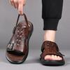 Fashion Summer Open Toe Business Sandals Soft Soled Beach Slippers British Style  Dual-purpose Slippers Sandals Comfortable Casual Shoes