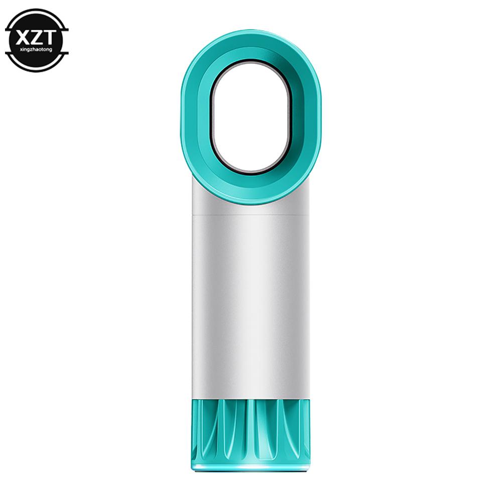

Portable Bladeless Fan Mini Handheld Fan USB Rechargeable Ultra Quiet Fans Air Cooler Fans For Desktop Outdoor Office Air Cooler білий