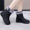 Warm Winter Boots for Women,Slip-Resistant Plush Lined Snow Ankle Boots,Comfortable Mid-Calf Thermal Booties for Mother Older Adults