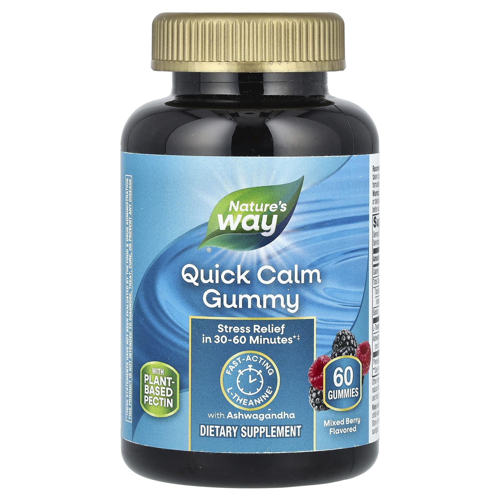 

Nature s Way, жувальні цукерки Quick Calm, змішані ягоди, 60 жувальних цукерок