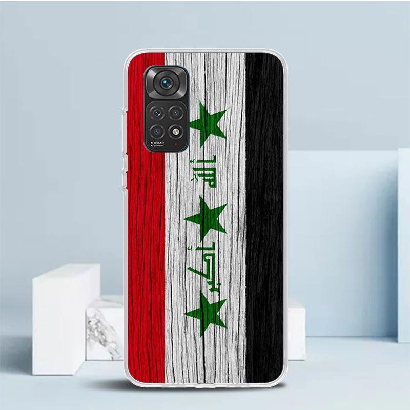 Iraqi Iraq National Flag Phone Case For Xiaomi Redmi Note 15 14 14S 13 12S 12 Pro Plus 11S 11 11T 11E 10S 10 + Soft TPU Back Cov
