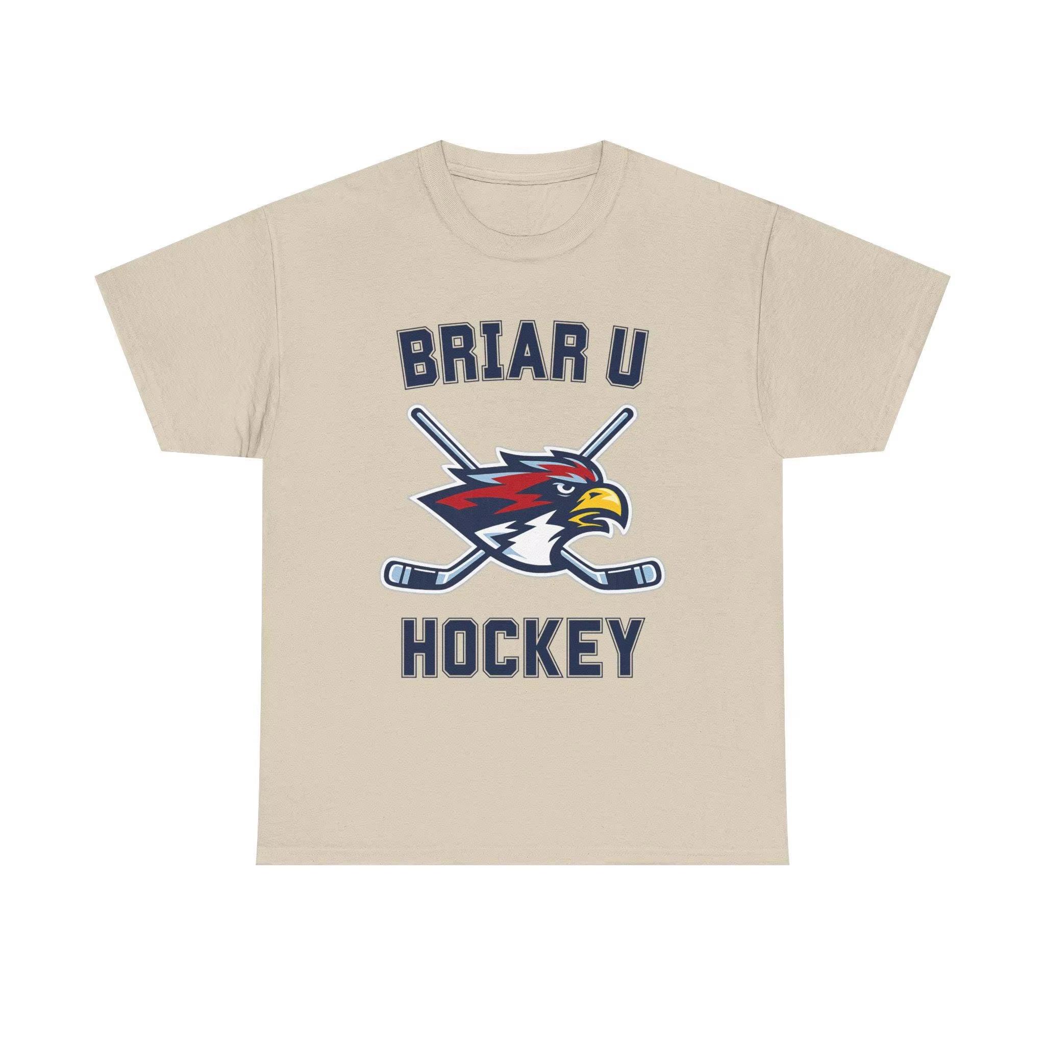 2026 Tv Offcampus Briar University Hawks Hockey Logo Graphics Shirt Pure Cotton Unisex And Unisex Summer New High Quality Tees S