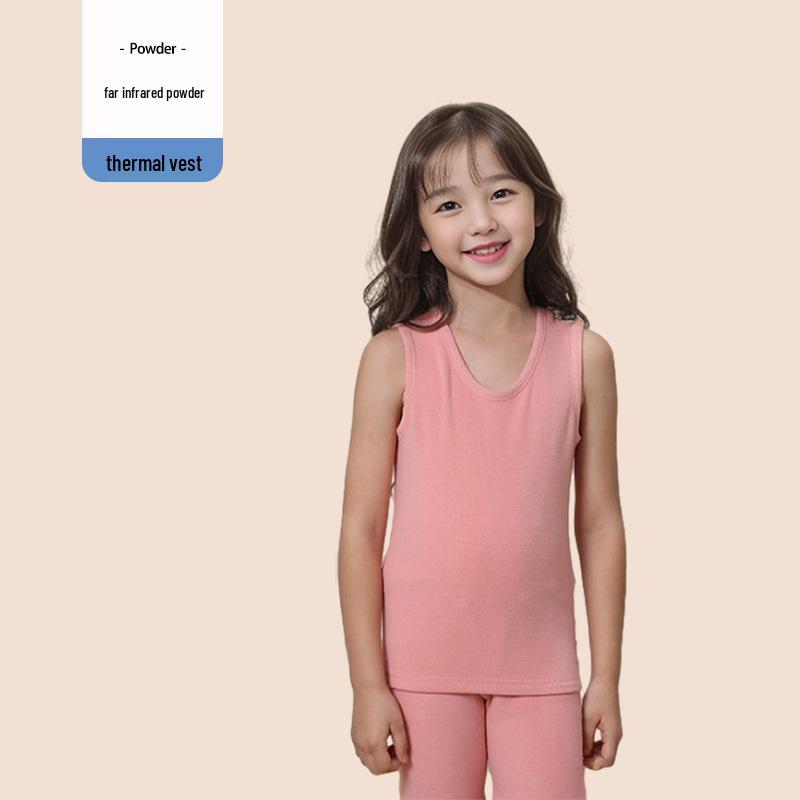 Kids' Reversible Self-Heating Fleece Vest - Antibacterial, Brushed Warmth for Autumn/Winter