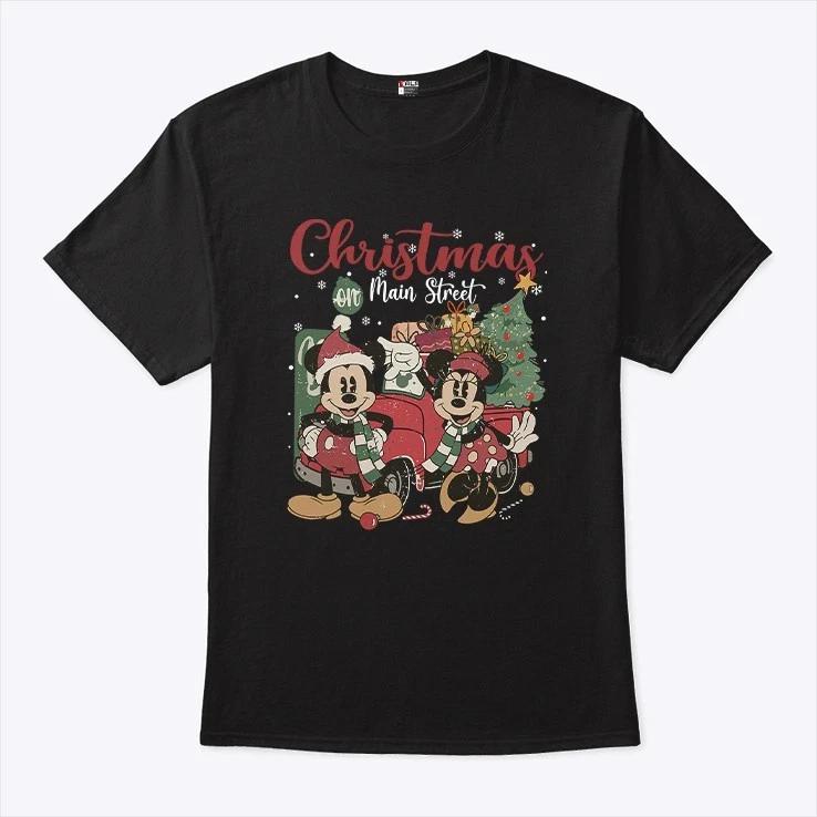 Disney Mickey And Mickey Minnie Christmas On Main Street Shirt 2XL