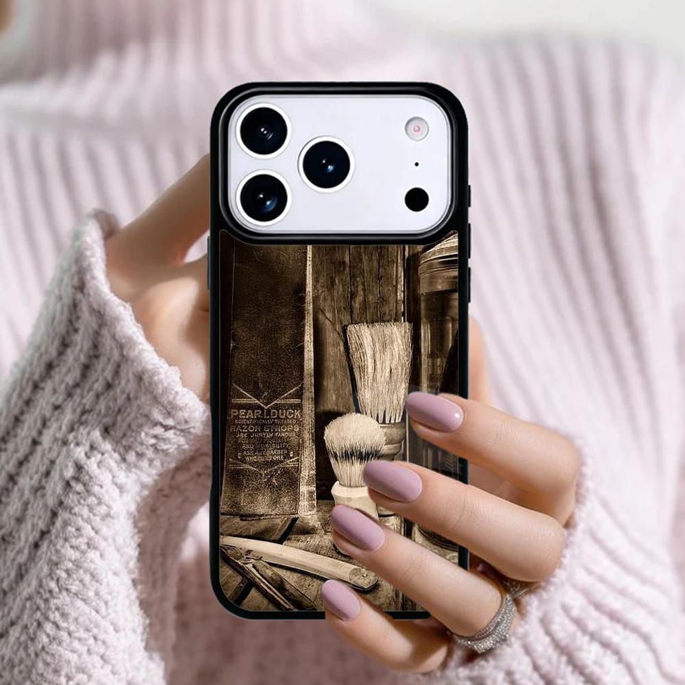 Barber Scissors Hairstylist Salon Phone Case For Apple iPhone 17 Air 16E 15 14 Plus 13 12 11 Pro Max Mini Funda Cover