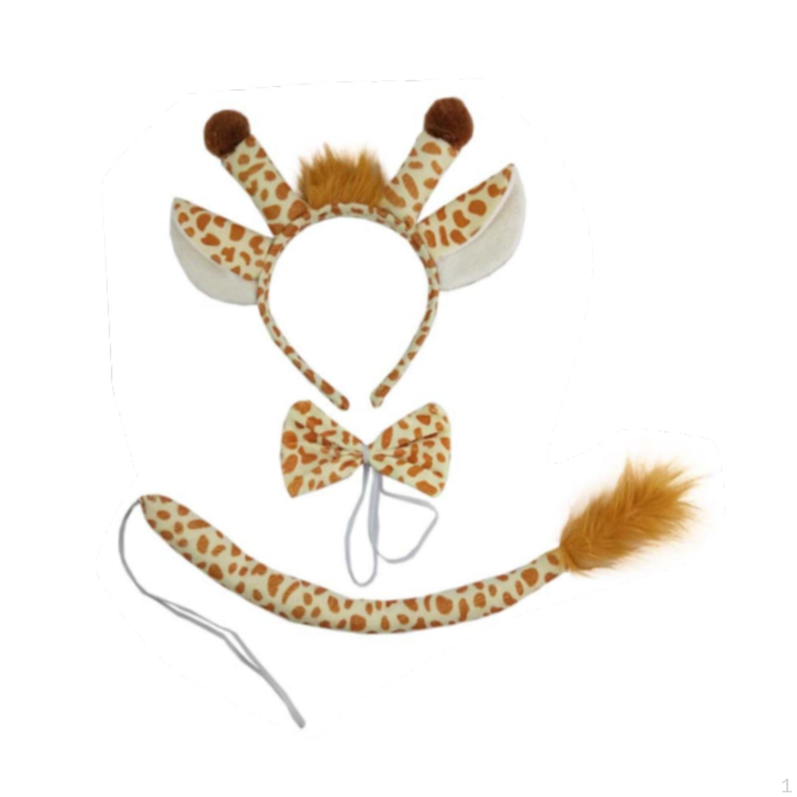 

Повязка на голову с ушками жирафа, бант, аксессуары для косплея, головной убор для бала-маскарада without Gloves