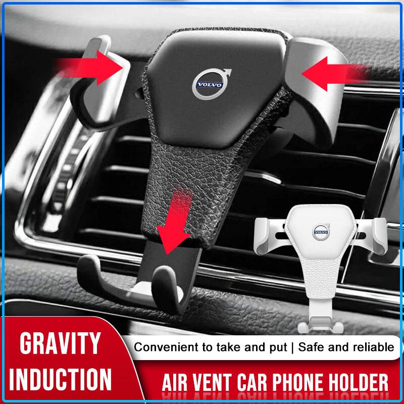 Car Badge Emblem Phone Holder Bracket Air Clip Mount Stand Accessories For Volvo 240 C70 S40 S50 S60 S70 S80 S90 V40 V50 V60 V90 XC40 XC60 XC90 Truck