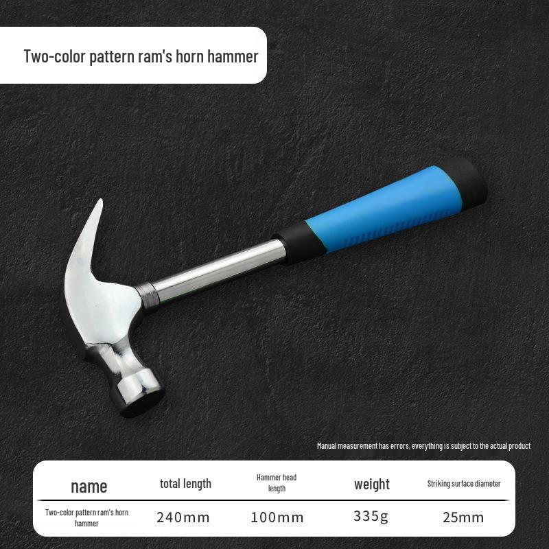 Master Craftsman Mini Claw Hammer: Children's Steel Woodworking & Household Nail Hammer - Integrated Small Iron Hammer Hardware Tool
