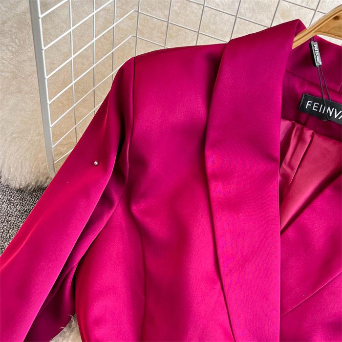 Осенне-зимнее платье-блейзер во французском стиле Хепберн — фото 5