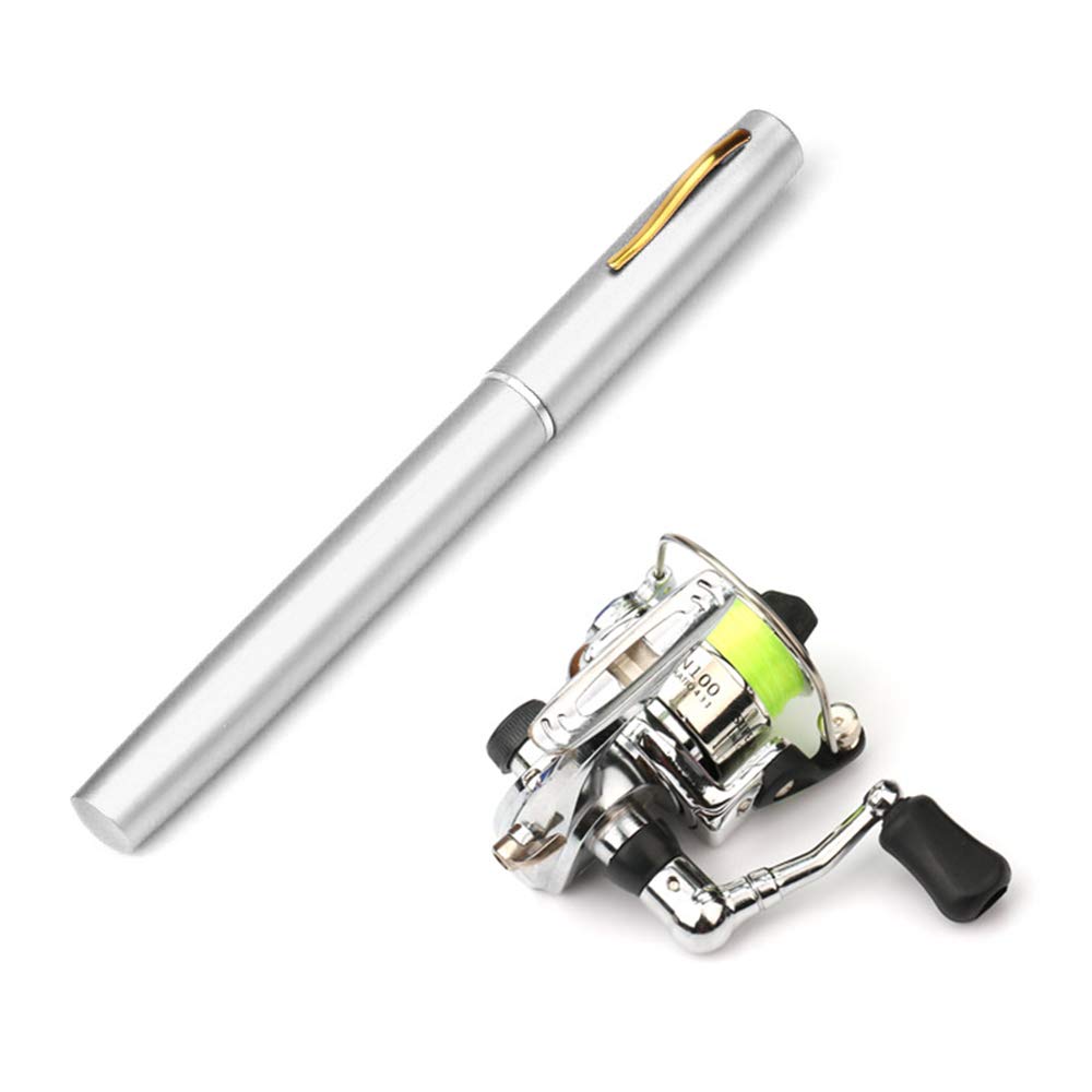 LIXADA Pen-shaped Rod, Spinning Reel, Fishing Rod, Fish Rod, Mountain Stream Rod, Versatile Rod, Ultra Lightweight, Easy To Carry, Extendable,
