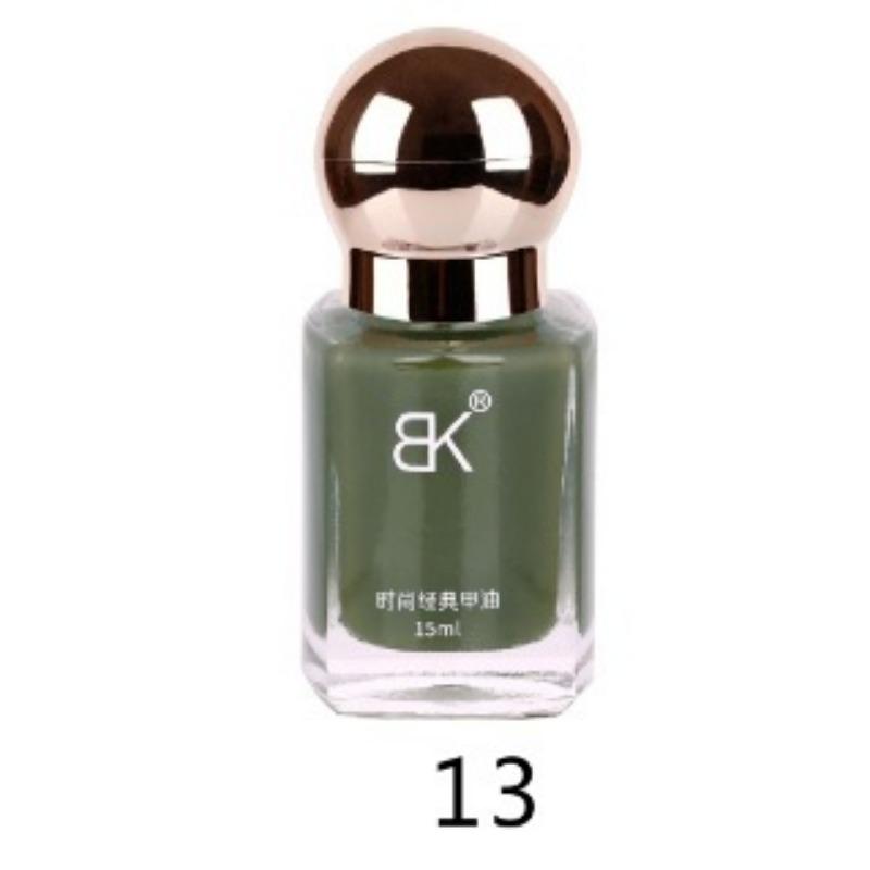 Color Nail Polish No Bake Oily Lasting Non-peelable Large Capacity Nail Care Nude Color Square Bottle 15ml