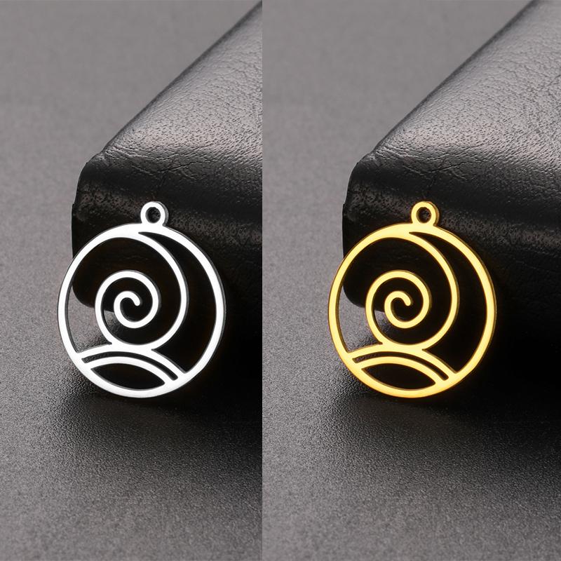 Teamer 5pcs Stainless Steel Charms Jewelry Making Evil Eye Flower Butterfly Geometric Charms Earring Necklace DIY Craft Supplies