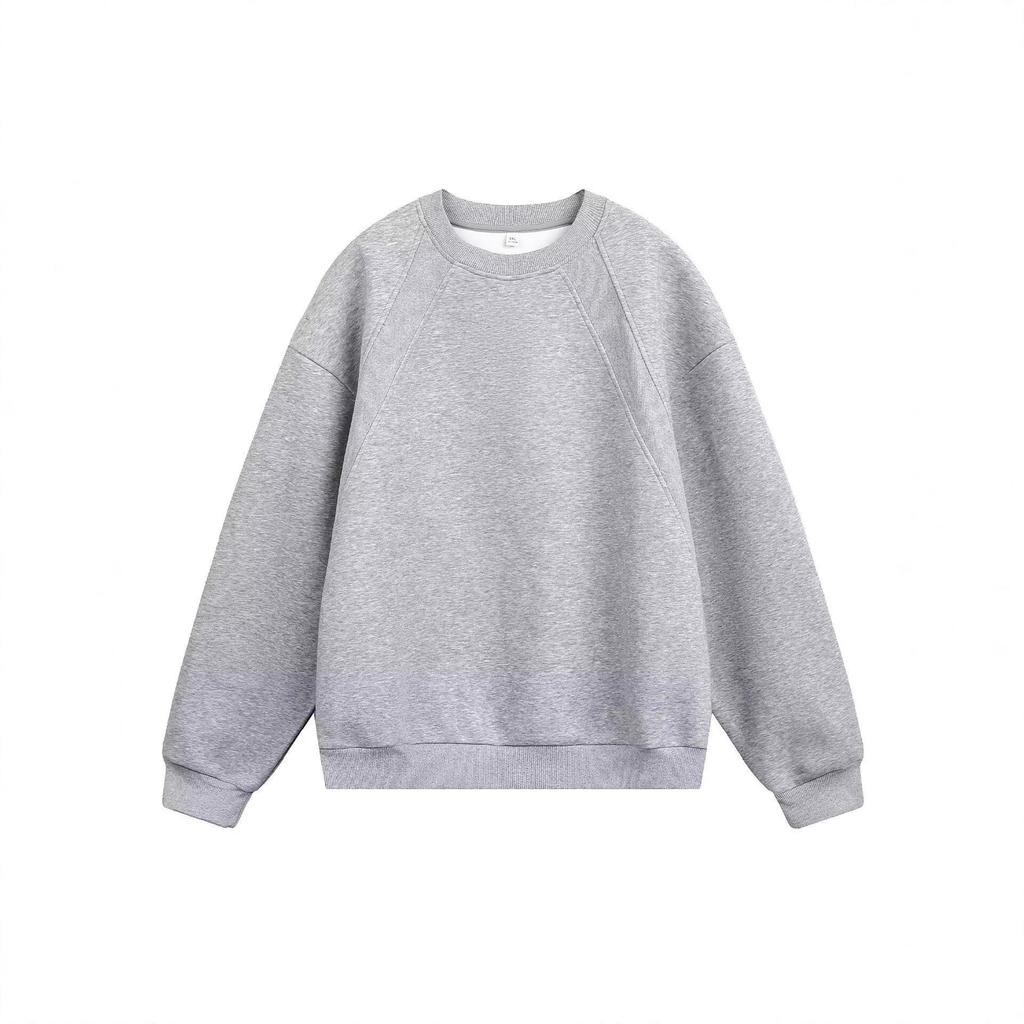 Men's Heavyweight Boxy Sweatshirt: Spring/Autumn Loose Casual Round Neck, Drop Shoulder, Long Sleeve T-Shirt