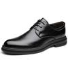 Designer Brand Men's Leather Casual Shoes Formal Occasions Men's Business Shoes Lace Up Work Shoes British Style Lace Up Style