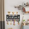 Wrought Wall Mounted Rack with Hooks - Award Display and for Medals, Ribbons, Keys - JH26146