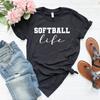 Softball Life Shirt, Softball Tees, Softball Shirts, Baseball Softball Mom Shirts, Vintage, Unisex, Women's Softball Shirt, Team Gifts