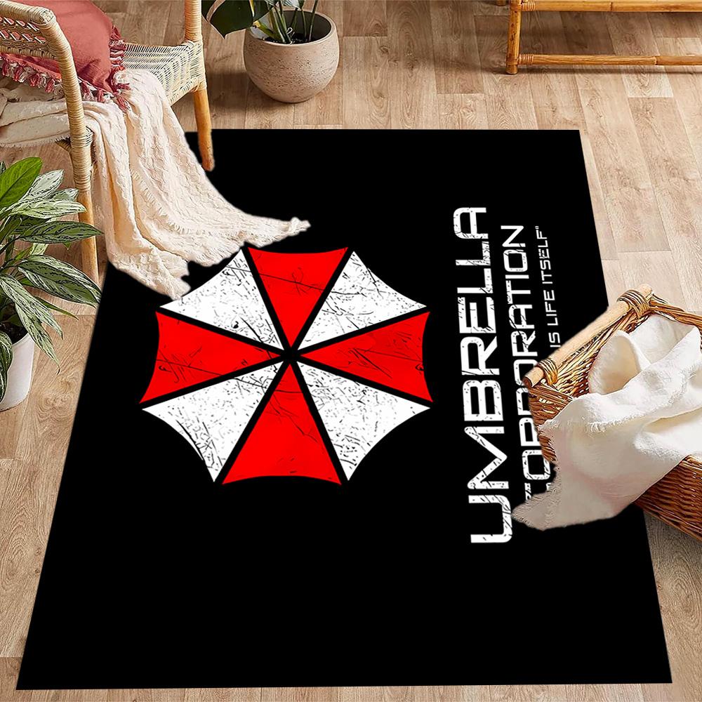 Umbrella Corporation Logo Floor Mat Design for Hallway Study room Dining Room Foyer Antislip Carpet Anime Office Decor Wedding Party Gift
