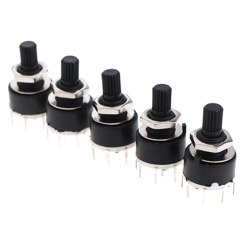 Sr16Mm Rotační přepínač 2 póly 3 4 polohy 1 pól 5 6 8 poloh Osový pásmový přepínač